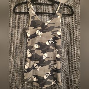Skull Camo Tank Top ~ Size Small No Boundaries